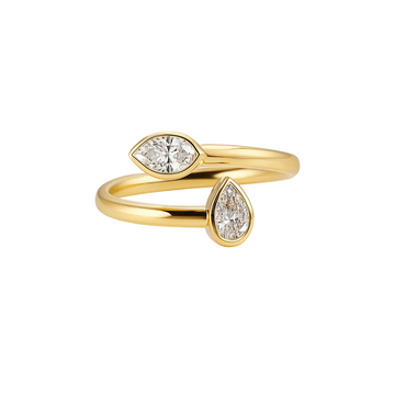 Riata Marquise/Pear Bypass Ring