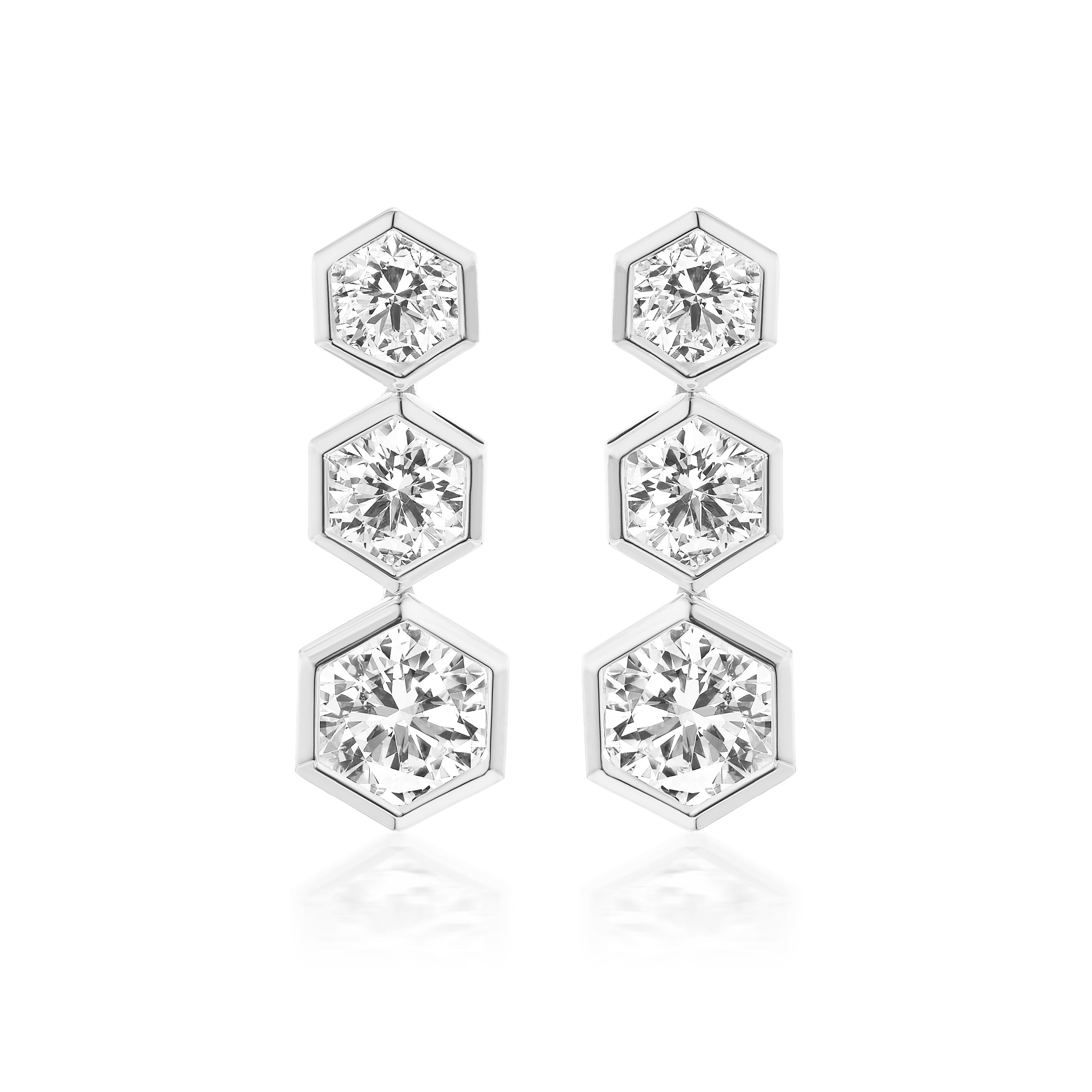 Texas Rose 3-Drop Earrings
