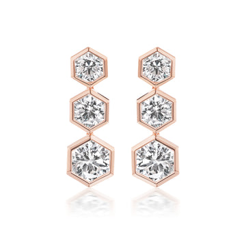 Texas Rose 3-Drop Earrings