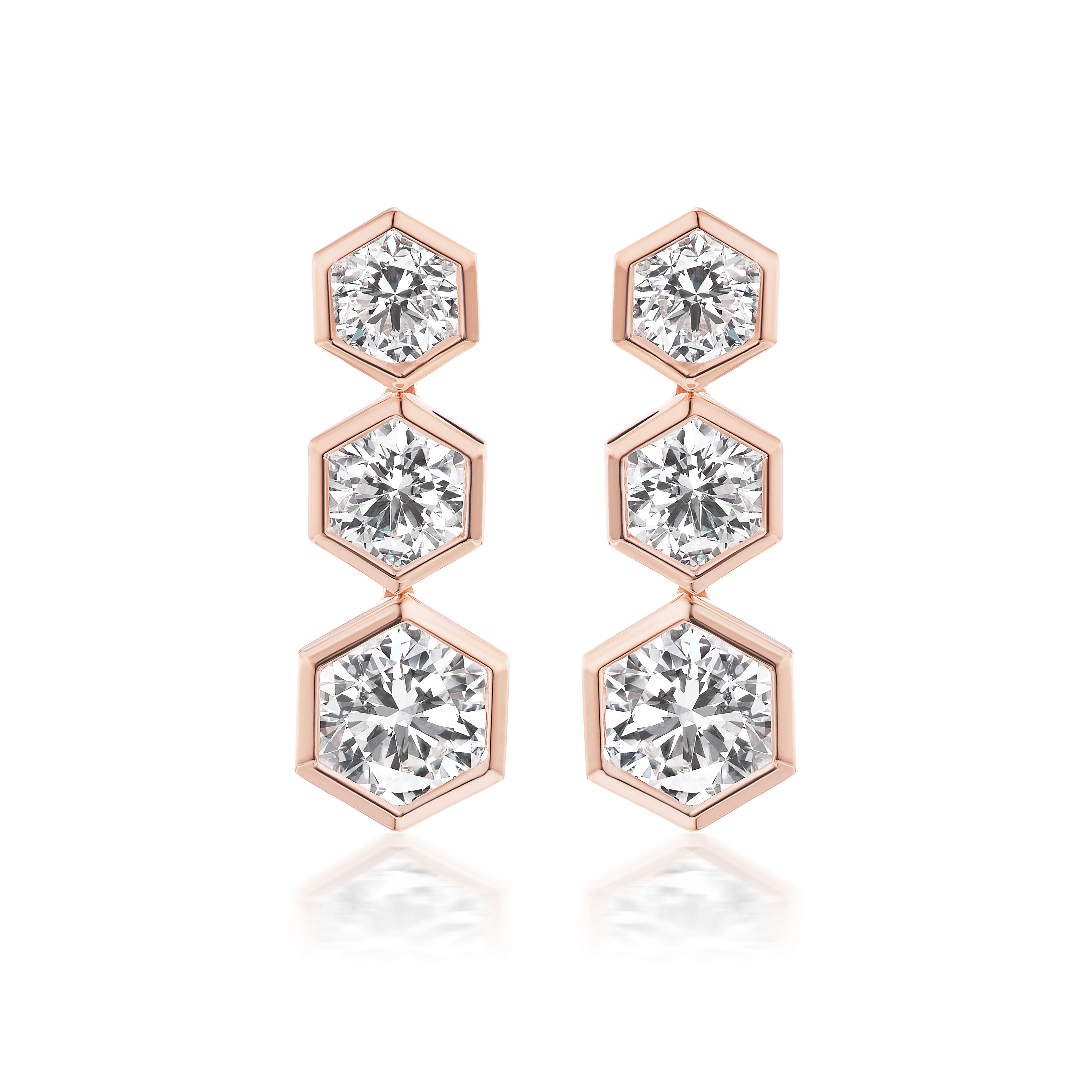Texas Rose 3-Drop Earrings