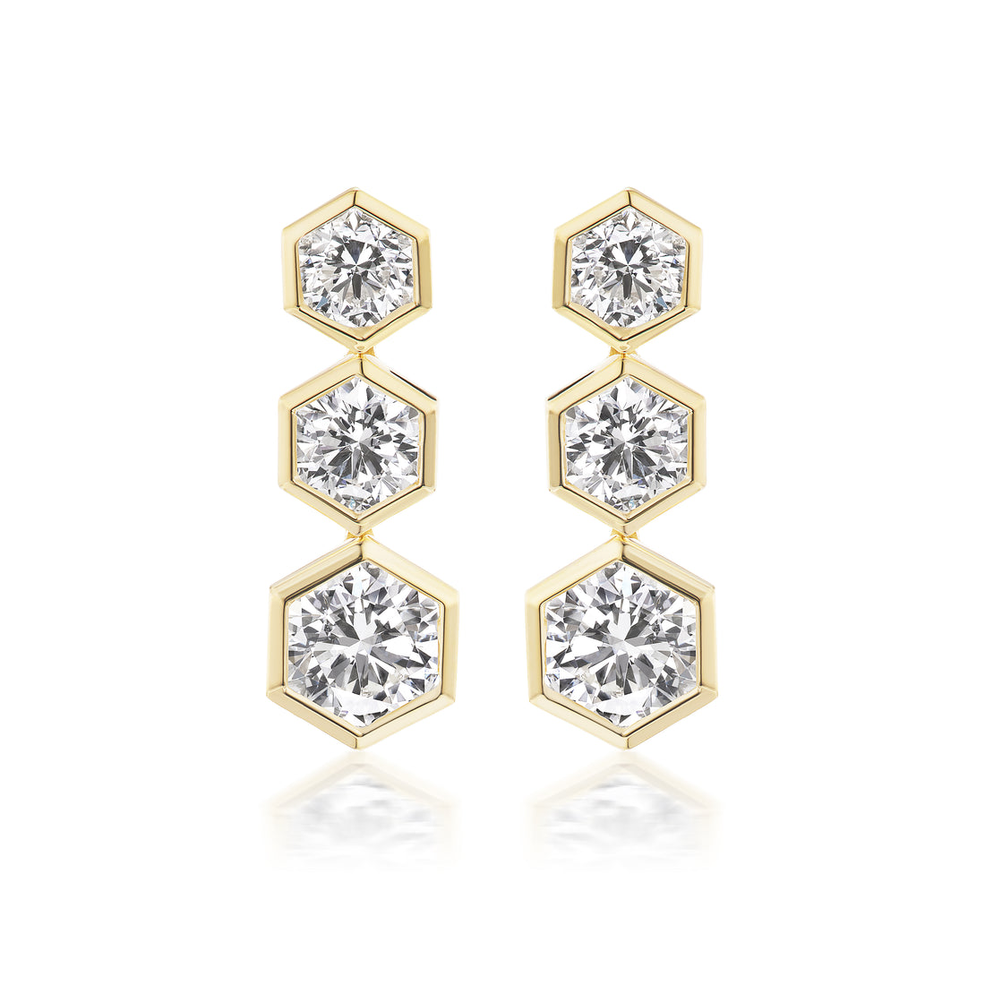 Texas Rose 3-Drop Earrings
