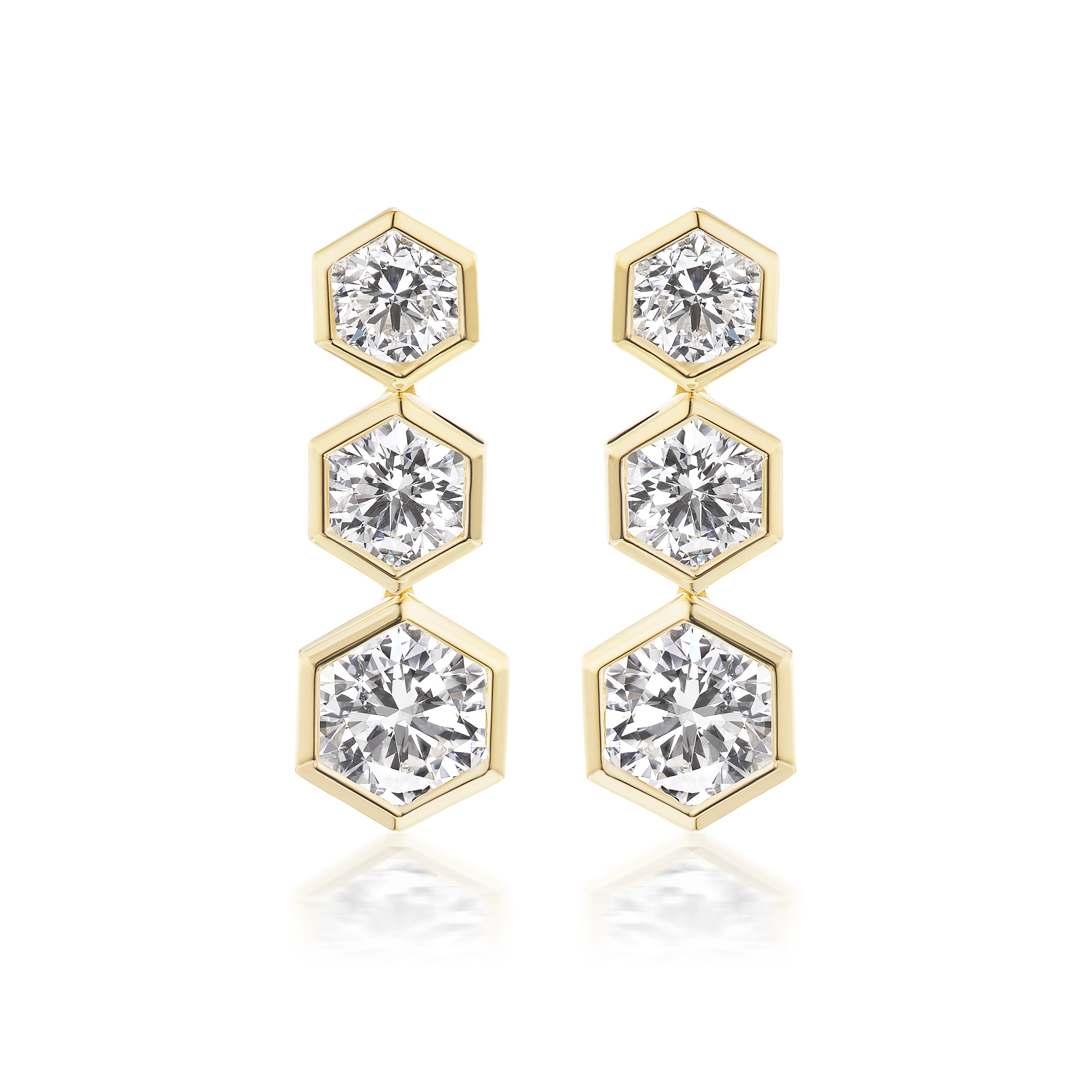 Texas Rose 3-Drop Earrings
