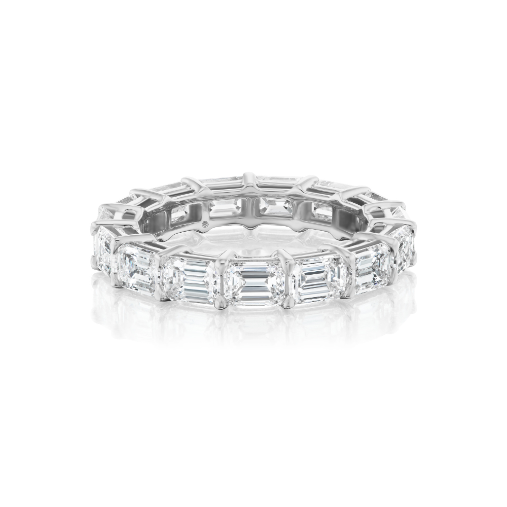 Highland East-West Emerald-Cut Eternity Band