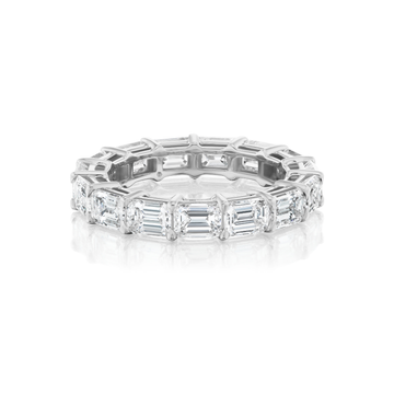 Highland East-West Emerald-Cut Eternity Band