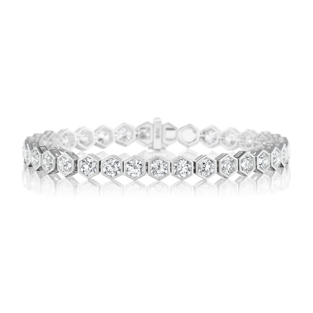 Texas Rose Straight-Line Tennis Bracelet