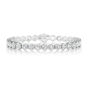 Texas Rose Straight-Line Tennis Bracelet