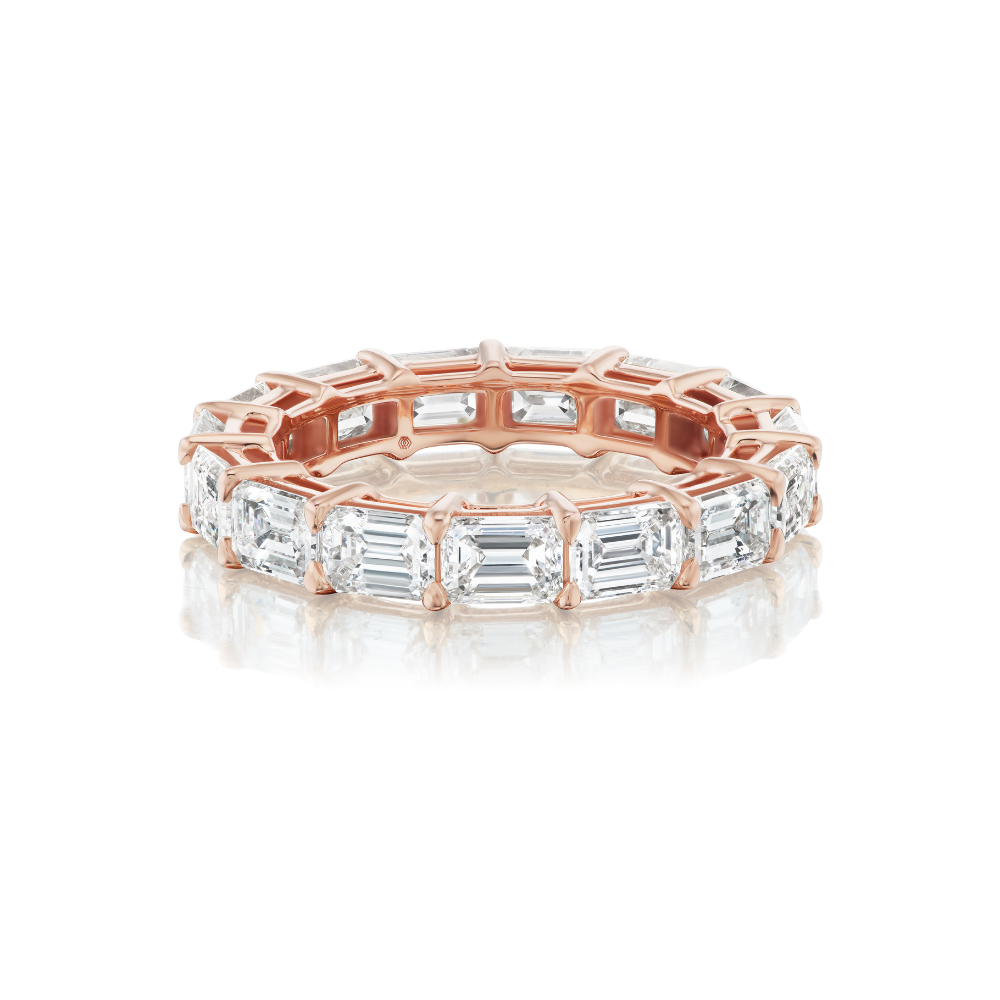 Highland East-West Emerald-Cut Eternity Band