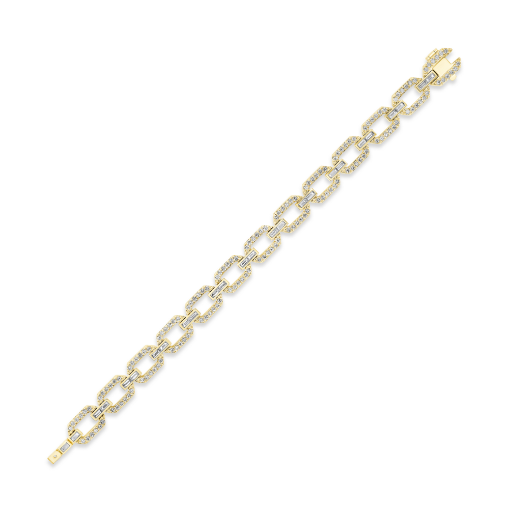 Diamond Spur Pave & Baguette Bracelet