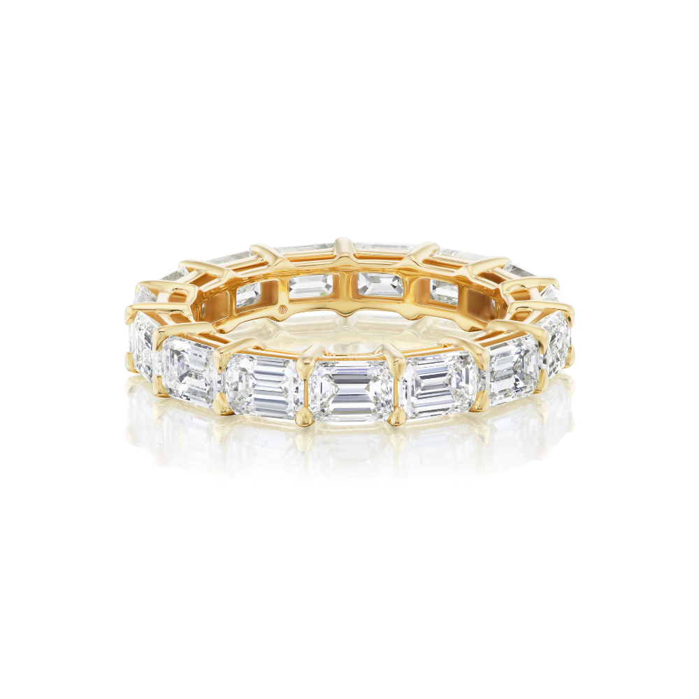 Highland East-West Emerald-Cut Eternity Band