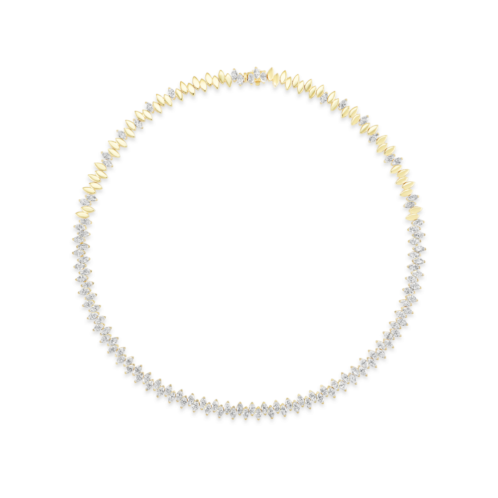 Bluebonnet Marquise Cut Necklace