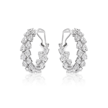 Highland Double Pear Hoops